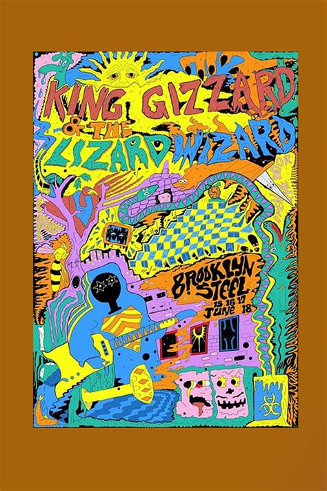 King Gizzard and the Lizard Wizard Brooklyn Gig Poster Poster | Etsy