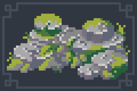 I'm relatively new to pixelart, so I made some rocks! CC welcome (Upscaled this time) : r/PixelArt