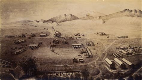 Fort Collins in 1865. Located in Colorado. It was built to protect overland mail routes during ...