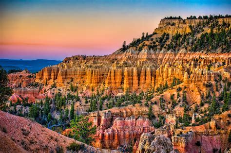 Photographs of Colorful Formations of Bryce Canyon National Park in Utah