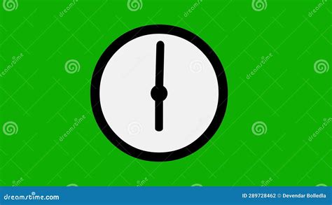 Running Clock Animation Green Screen Motion Graphics Stock Footage ...