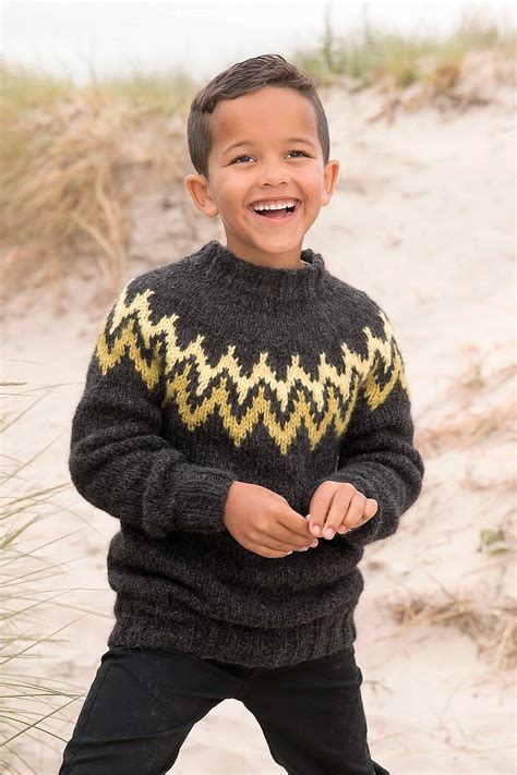 boys kids icelandic sweater, photo from viking garn, lopi knitting ...