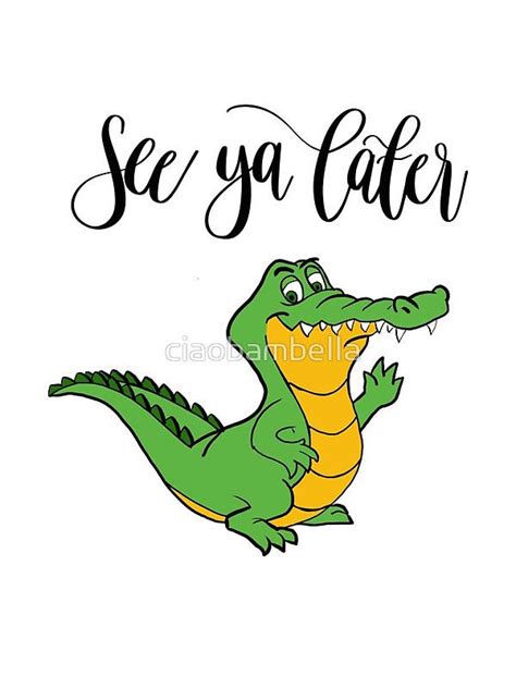 See ya later alligator, funny pun. | Funny paintings, Funny puns, Cartoon clip art