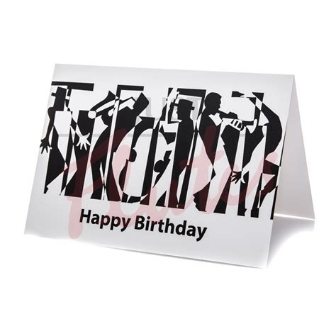 Jazz Happy Birthday Card. Just Flutes, UK specialist store