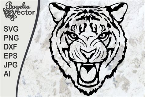 Tiger Svg, Roaring Tiger Svg, Tiger Head Svg, Wild Animal