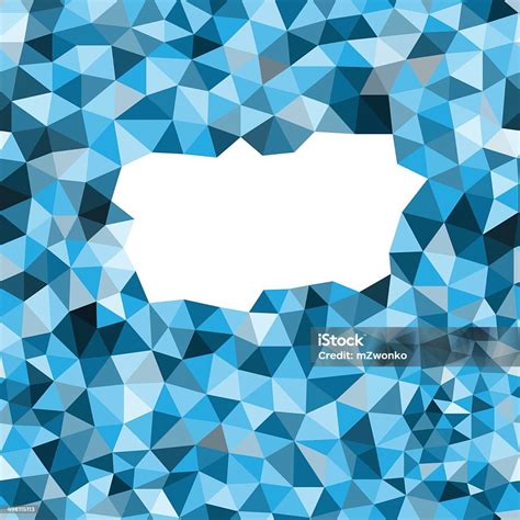 Blue Geometric Template Stock Illustration - Download Image Now - Abstract, Backgrounds, Colors ...