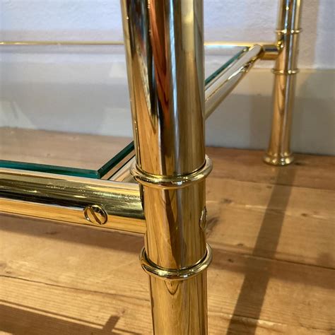 Solid Brass & Glass Side Table | Andrew Nebbett Designs