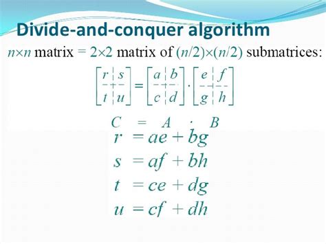 strassen matrix multiplication algorithm