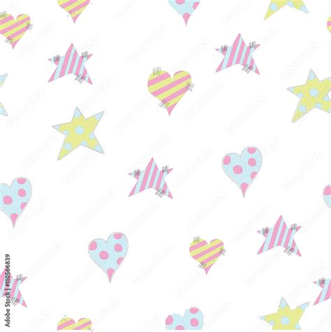 pattern of hearts and stars. Star. A heart. Stock Vector | Adobe Stock