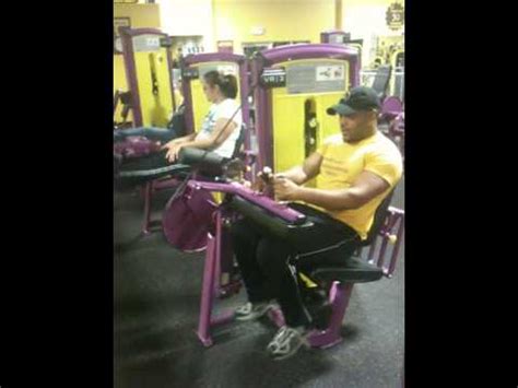 Planet fitness seated leg curl machine - YouTube