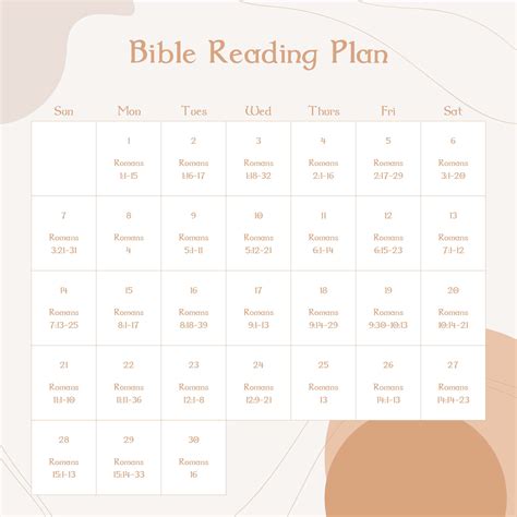 Printable Daily Bible Reading Plan