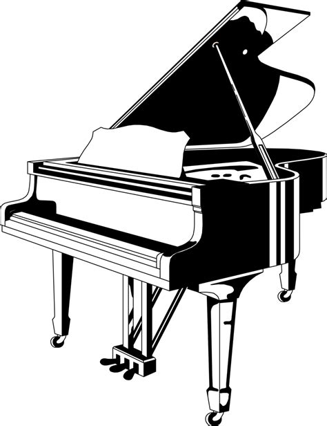 Public Domain Clip Art Image | piano black/white | ID: 13955385015032 | PublicDomainFiles.com