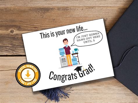 Funny Graduation Card Printable Graduation Card Funny Graduation Gift ...