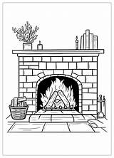 Fireplace Coloring Pages  Cozy Winter Fun For Kids CrayonAZCom sketch template