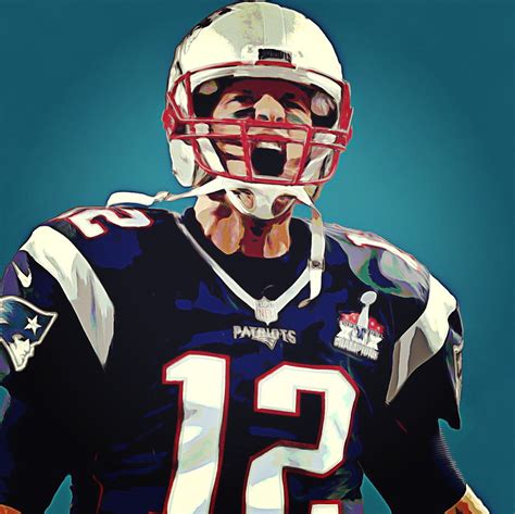 Tom Brady New England Patriots Painting by Artista Fratta - Pixels