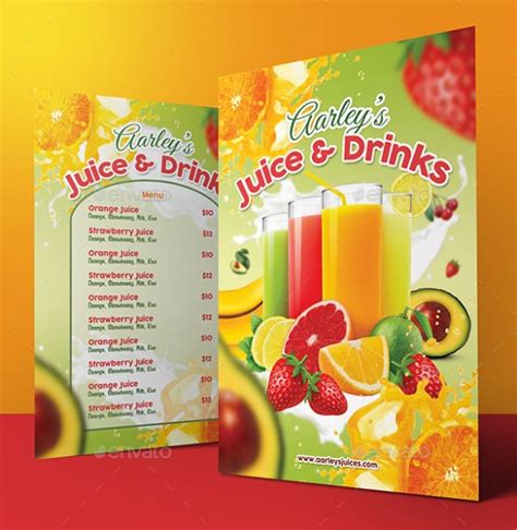 Juice Menu Templates - 13+ Free & Premium Download