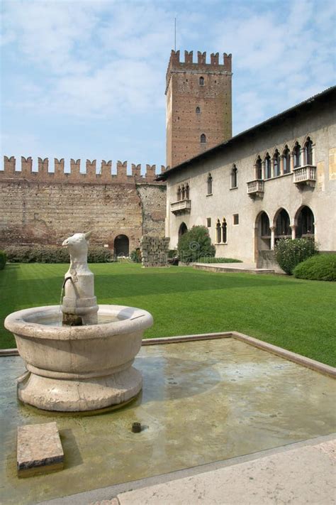 Old castle verona editorial stock image. Image of famous - 48649299