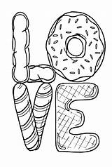 Donut For Coloring Page  Free Printable Pages sketch template