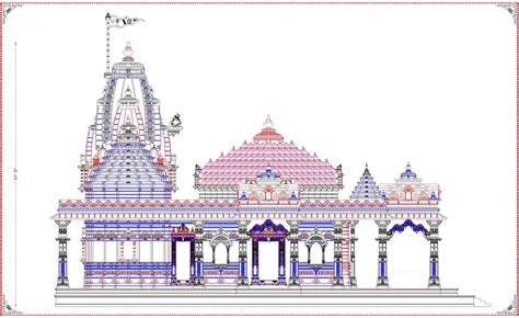 Detail Elevation Of Religious Temple 2d Drawing In Au - vrogue.co