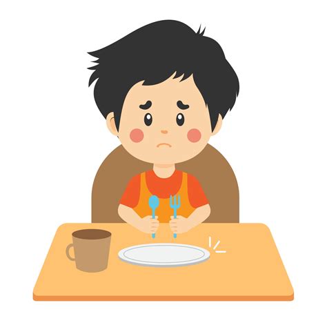 Cute Hungry Boy 2198458 Vector Art at Vecteezy