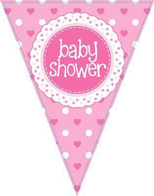 Pink Girl Baby Shower Bunting With 11 Flags