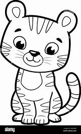 Cartoon Tiger Coloring Pages sketch template