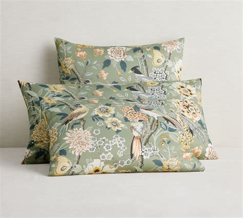 Bloom Floral Print Cotton Pillow Shams | Pottery Barn