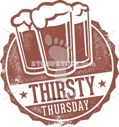 Thirsty Thursday Drink Specials Sign | StompStock - Royalty Free Stock Vector Rubber Stamps