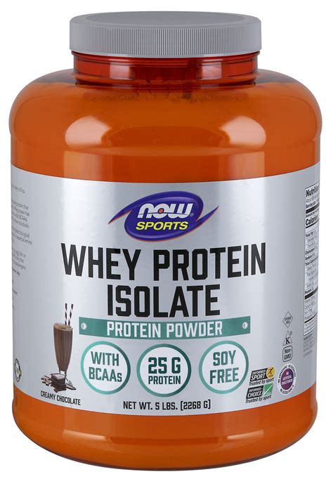 NOW Sports Nutrition, Whey Protein Isolate, 25 G With BCAAs, Creamy ...