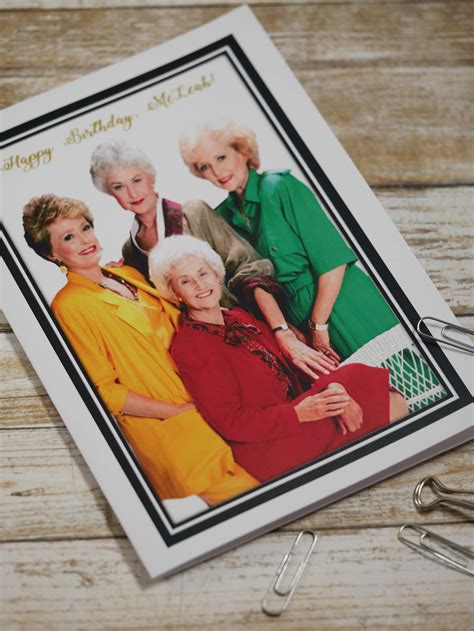 The Golden Girls Birthday Card Golden Girls gift The Golden