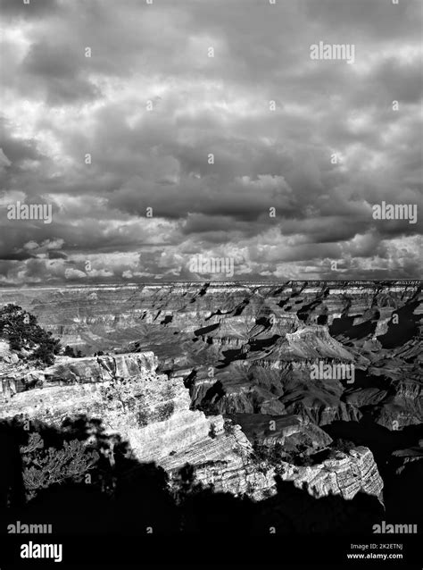 Black and white Grand Canyon Arizona Stock Photo - Alamy