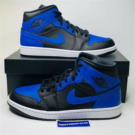 Nike Air Jordan 1 Mid Hyper Royal Blue Black Men's & GS Sizes 554724-077 - Michael Jordan Rookies