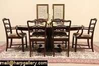 Round Pedestal Dining Table Extending Solid Wood Oak 48,54,60