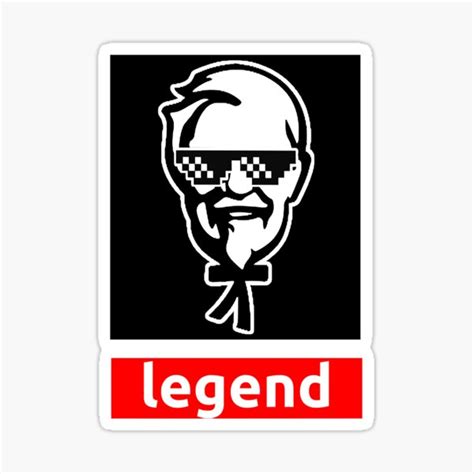 "Colonel Sanders - Famous Figure Legend" Sticker for Sale by STEVEHODES | Redbubble