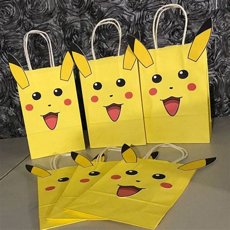 Pokemon Favor Bags/ Pokemon Party Bags/ Pokemon Birthday Party | Etsy