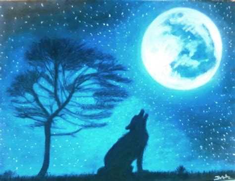 The Wolf Moon - Art by Jane Hicks - Paintings & Prints, Landscapes ...