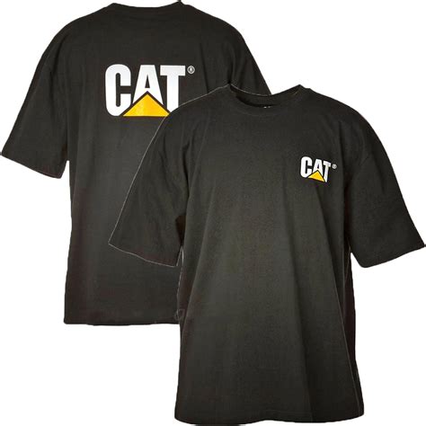 Caterpillar T shirt Men CAT Short Sleeve Trademark Logo Tee T Shirts ...