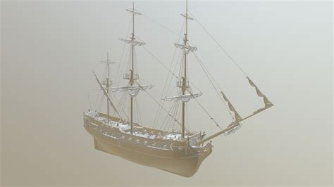 Queen Anne's Revenge - Blackbeards real ship - 3D model by Flannery ...