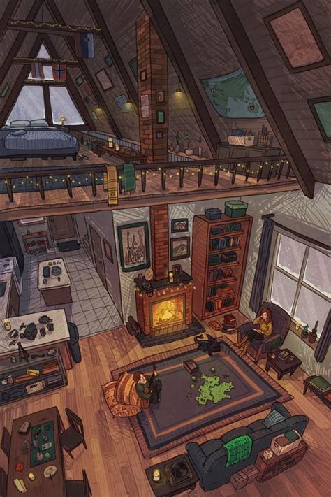 Cozy :) - Cozy & Comfy | Cabin art, Fantasy house, Sims house design