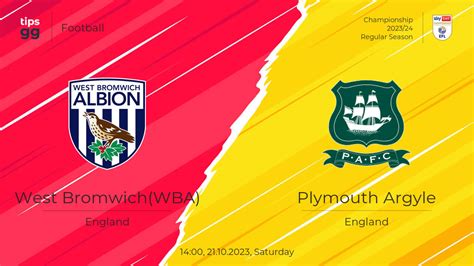 West Bromwich(WBA) vs Plymouth Argyle 21.10.2023 – Match Prediction ...