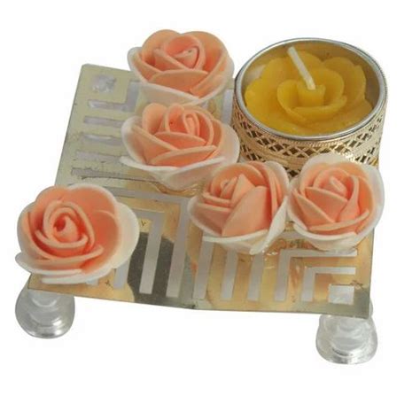 Rose Shaped Candle Holder at Rs 150 | Decorative Items in Mumbai | ID: 14795682891