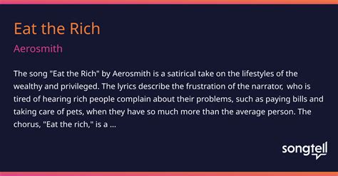 Meaning of Eat the Rich by Aerosmith