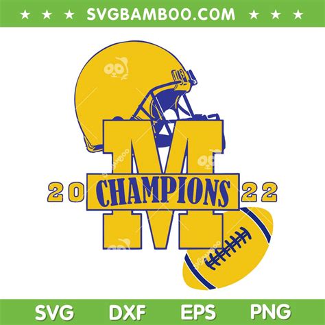 Retro Michigan Championship SVG, Wolverines Football 2022