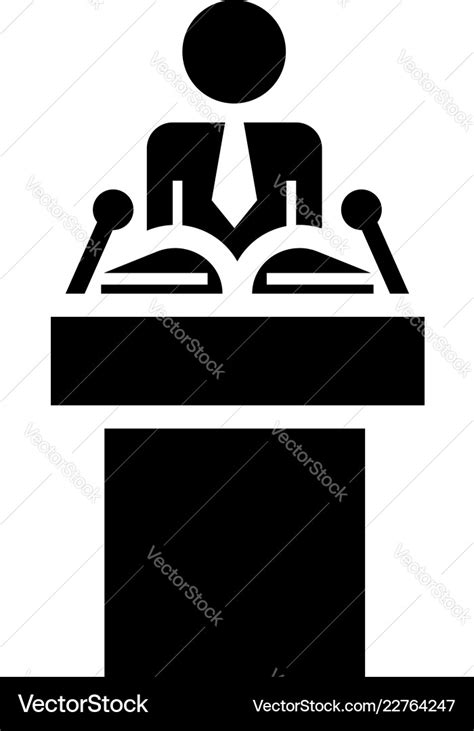 Political speaker icon simple style Royalty Free Vector