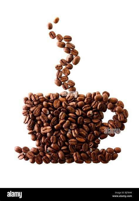 Coffee beans in the shape of a coffee cup. Stock Photo Stock Photo - Alamy