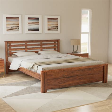 Easton Solid Wood Queen Size Bed - Decornation