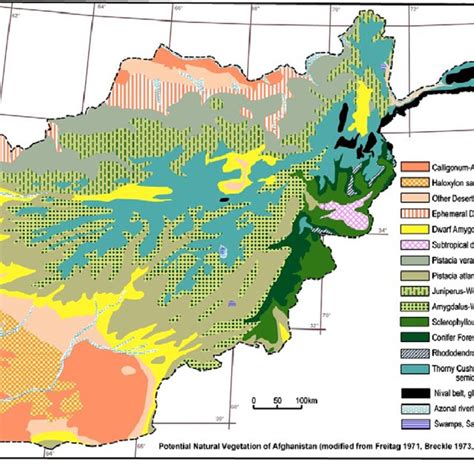 Vegetation map of Afghanistan (Breckle, 2007) [3]. | Download Scientific Diagram