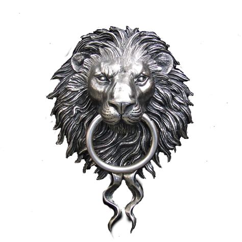 Download Transparent Nickel Plated Lion Head - Door Knocker - PNGkit