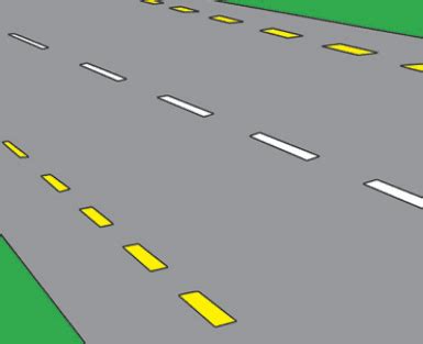 What does the broken yellow line road marking mean? - Theory Test Ireland