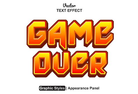 Game over text effect with graphic style and editable. 15445738 Vector Art at Vecteezy